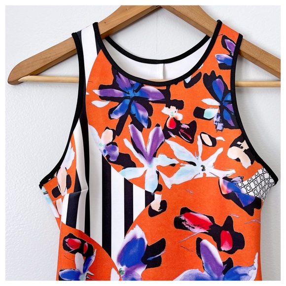 Clover Canyon Floral Discs Neoprene Dress S - Picture 8 of 16